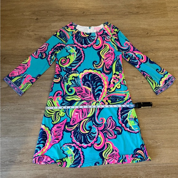 Lilly Pulitzer Bellavista Swing Dress Sea Blue Private Island Engineered - Picture 9 of 11